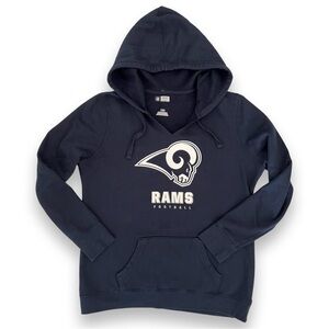 Rams Hoodie NFL Navy V-Neck pullover football team